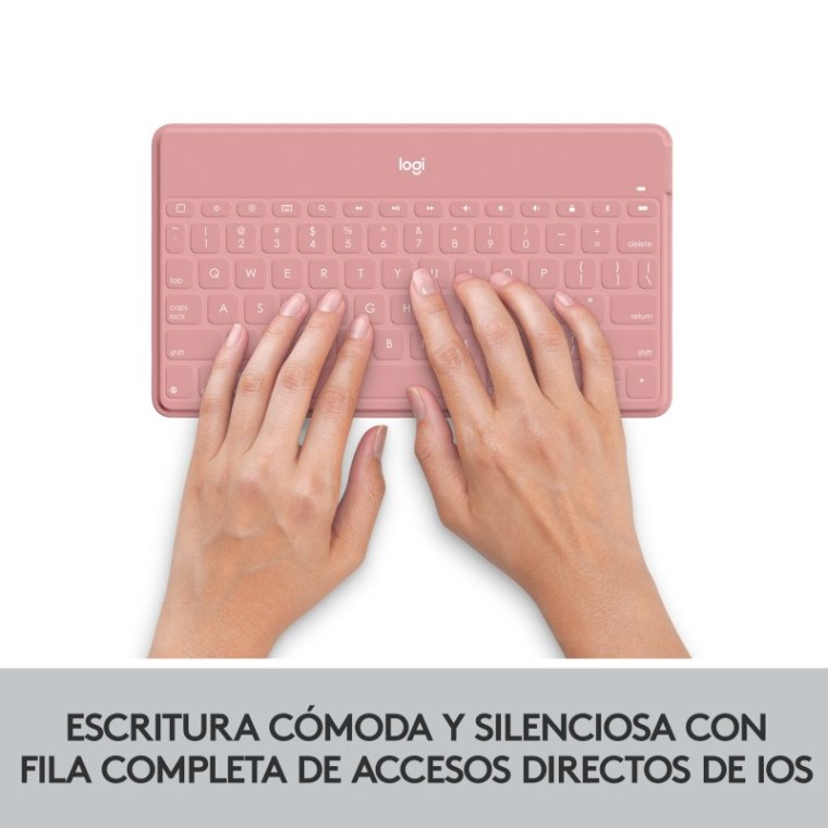 Logitech Keys-To-Go Teclado Bluetooth Rosa para iPhone/iPad/Apple TV