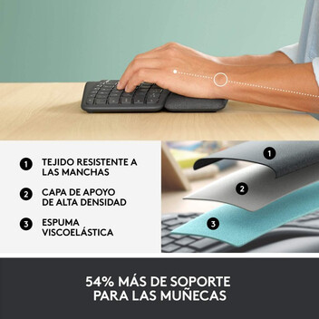 Logitech Ergo K860 Teclado Inalámbrico Ergonómico USB/Bluetooth Negro
