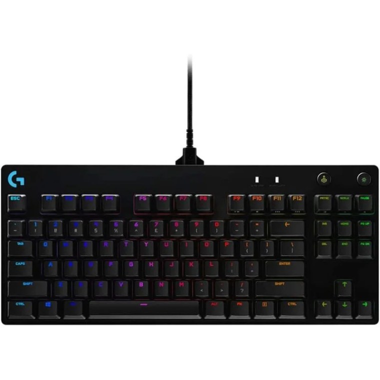 Logitech G PRO Teclado Mecánico TKL Gaming RGB Switch GX Blue con Clic Perceptible