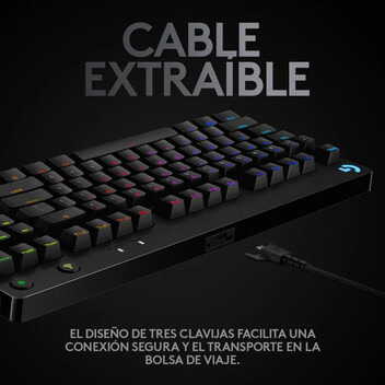 Logitech G PRO Teclado Mecánico TKL Gaming RGB Switch GX Blue con Clic Perceptible