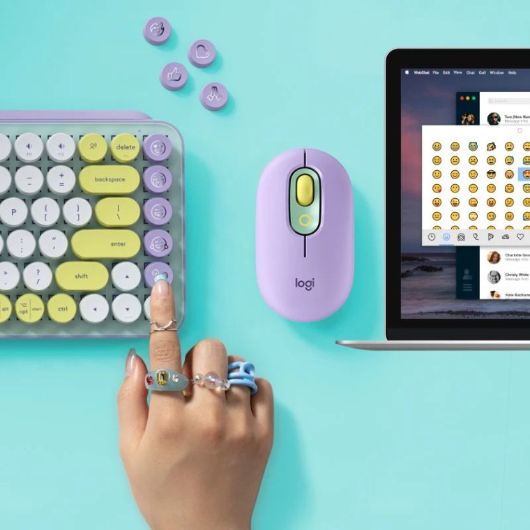 Logitech Pop Keys Daydream Teclado Mecánico Inalámbrico Teclas Emojis Personalizables QWERTY Inglés