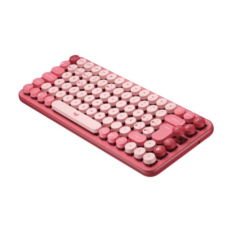 Logitech Pop Keys Heartbreaker Teclado Mecánico Inalámbrico Teclas Emojis Personalizables Layout UK