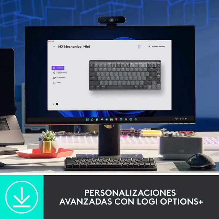 Logitech MX Mini Teclado Mecánico Retroiluminado Inalámbrico Grafito Layout US