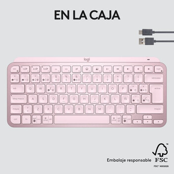 Logitech MX Keys Mini Teclado Inalámbrico Bluetooth Rosa Logitech MX Keys Mini Teclado Inalámbrico Bluetooth Rosa