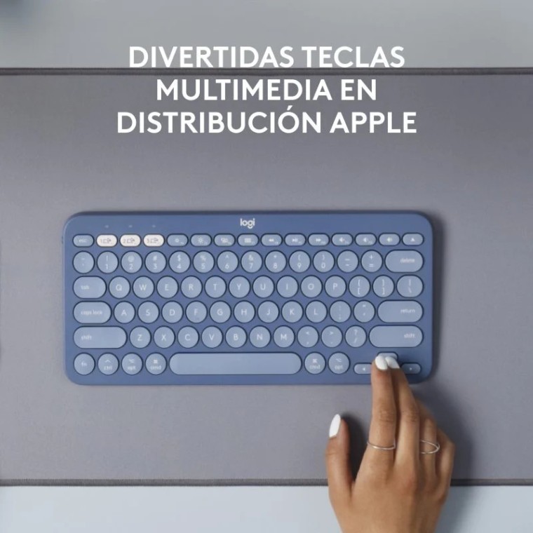 Logitech K380 para Mac Teclado Bluetooth Azul Blueberry