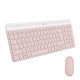 Logitech MK470 Slim Combo Teclado + Ratón Inalámbricos Rosado