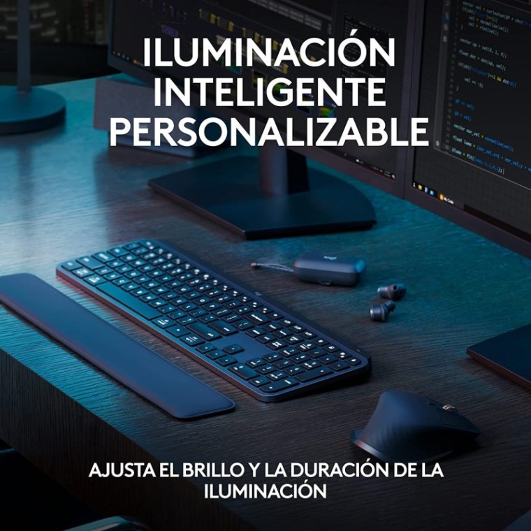 Logitech MX Keys S Teclado Inalámbrico Bluetooth de Perfil Bajo Grafito