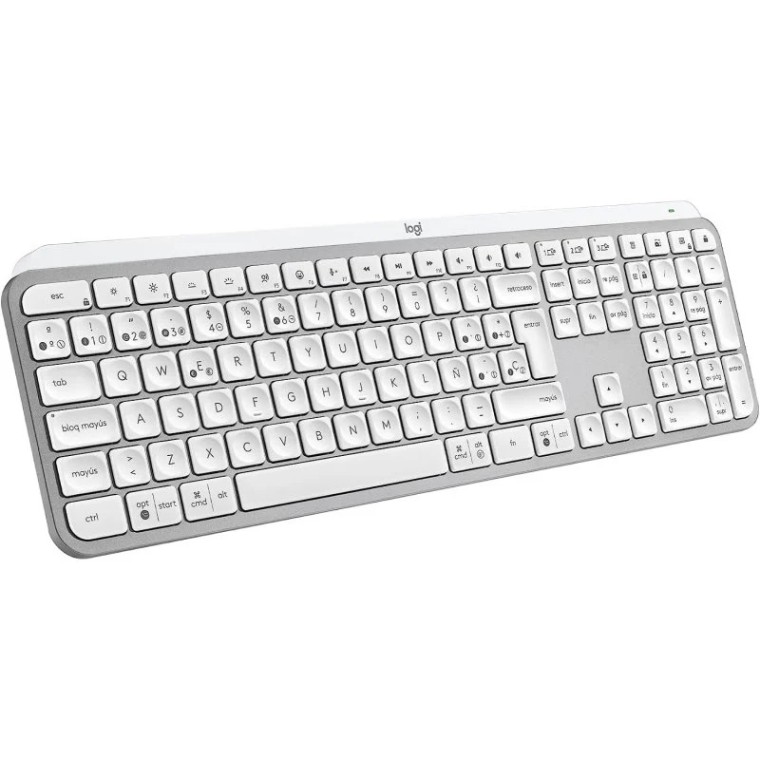 Logitech MX Keys S Teclado Inalámbrico Bluetooth de Perfil Bajo Gris Claro