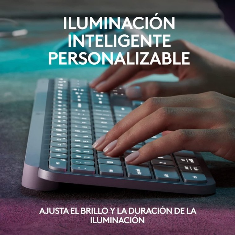 Logitech MX Keys S Teclado Inalámbrico Bluetooth de Perfil Bajo Gris Claro