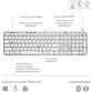 Logitech MX Keys S Teclado Inalámbrico Bluetooth de Perfil Bajo Gris Claro