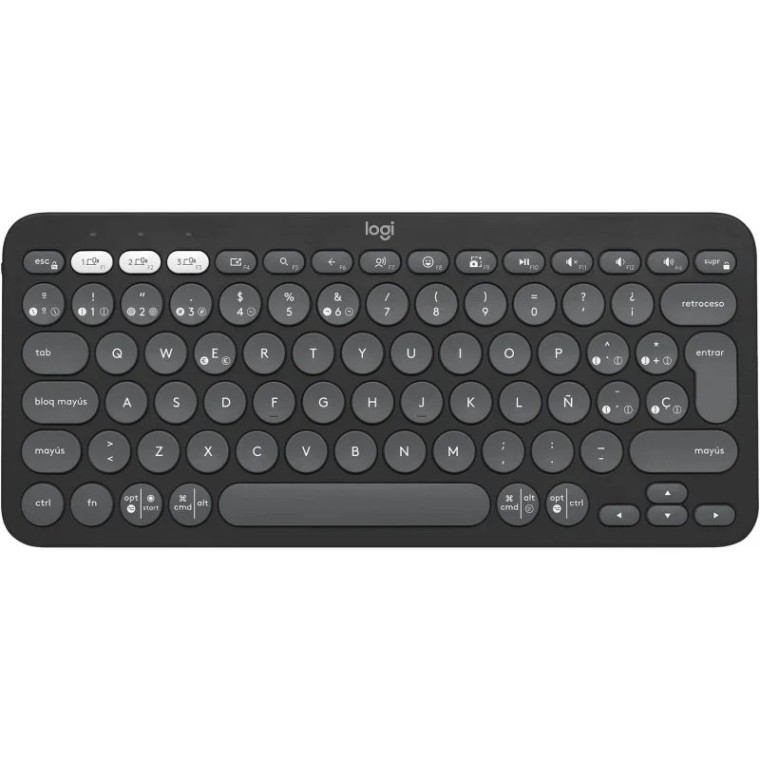 Logitech Pebble Keys 2 K380s Teclado Bluetooth Multidispositivo Grafito