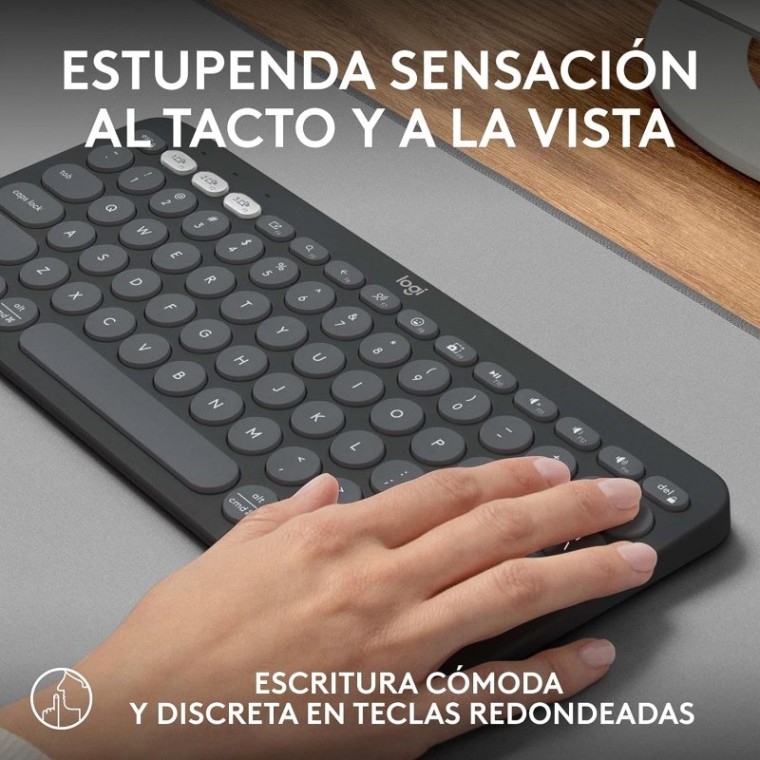 Logitech Pebble Keys 2 K380s Teclado Bluetooth Multidispositivo Grafito