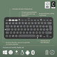 Logitech Pebble Keys 2 K380s Teclado Bluetooth Multidispositivo Grafito Logitech Pebble Keys 2 K380s Teclado Bluetooth Multidispositivo Grafito