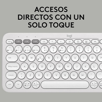 Logitech Pebble Keys 2 K380s Teclado Bluetooth Multidispositivo Blanco Logitech Pebble Keys 2 K380s Teclado Bluetooth Multidispositivo Blanco