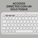 Logitech Pebble Keys 2 K380s Teclado Bluetooth Multidispositivo Blanco