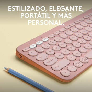 Logitech Pebble Keys 2 K380s Teclado Bluetooth Multidispositivo Rosa Logitech Pebble Keys 2 K380s Teclado Bluetooth Multidispositivo Rosa