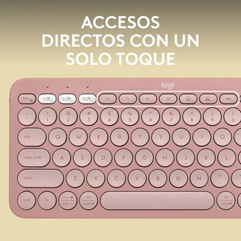 Logitech Pebble Keys 2 K380s Teclado Bluetooth Multidispositivo Rosa Logitech Pebble Keys 2 K380s Teclado Bluetooth Multidispositivo Rosa