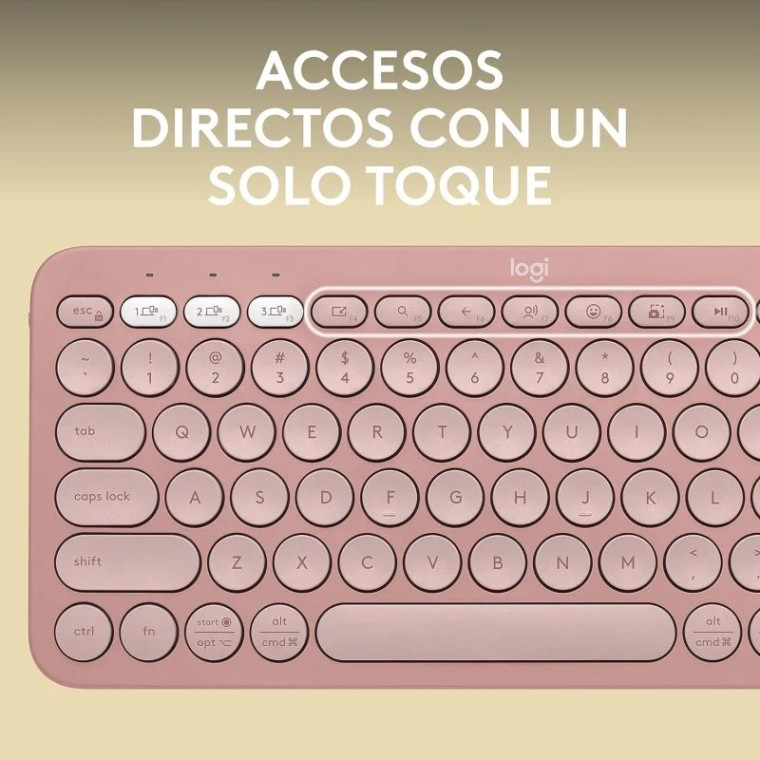 Logitech Pebble Keys 2 K380s Teclado Bluetooth Multidispositivo Rosa