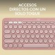 Logitech Pebble Keys 2 K380s Teclado Bluetooth Multidispositivo Rosa