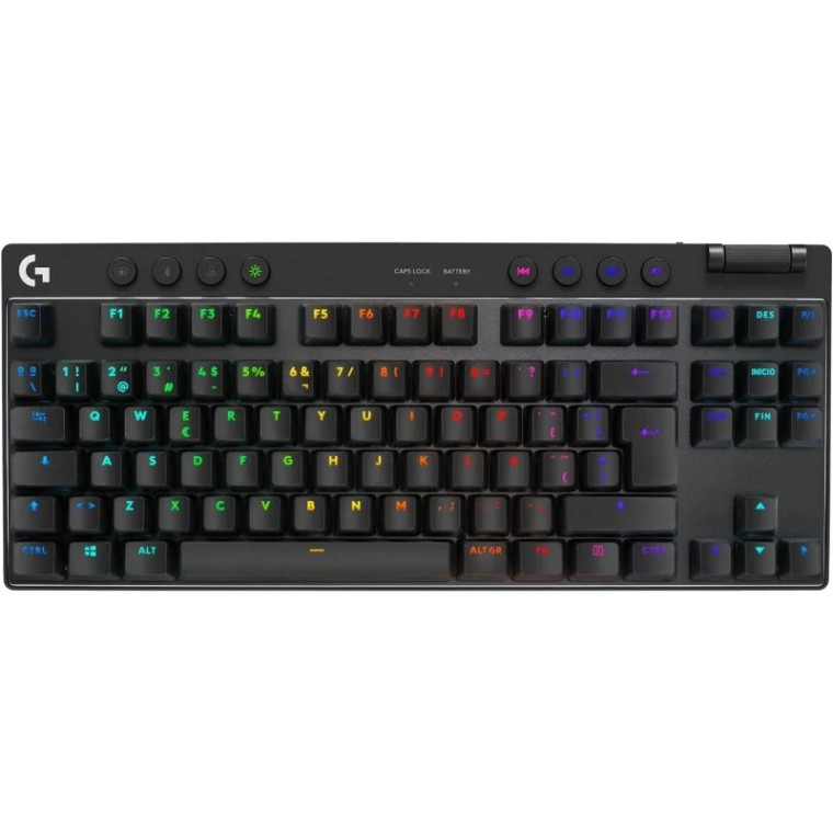 Logitech G Pro X TKL Lightspeed Teclado Inalámbrico Gaming Negro RGB LIGHTSYNC GX Brown