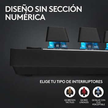 Logitech G Pro X TKL Lightspeed Teclado Inalámbrico Gaming Negro RGB LIGHTSYNC GX Brown