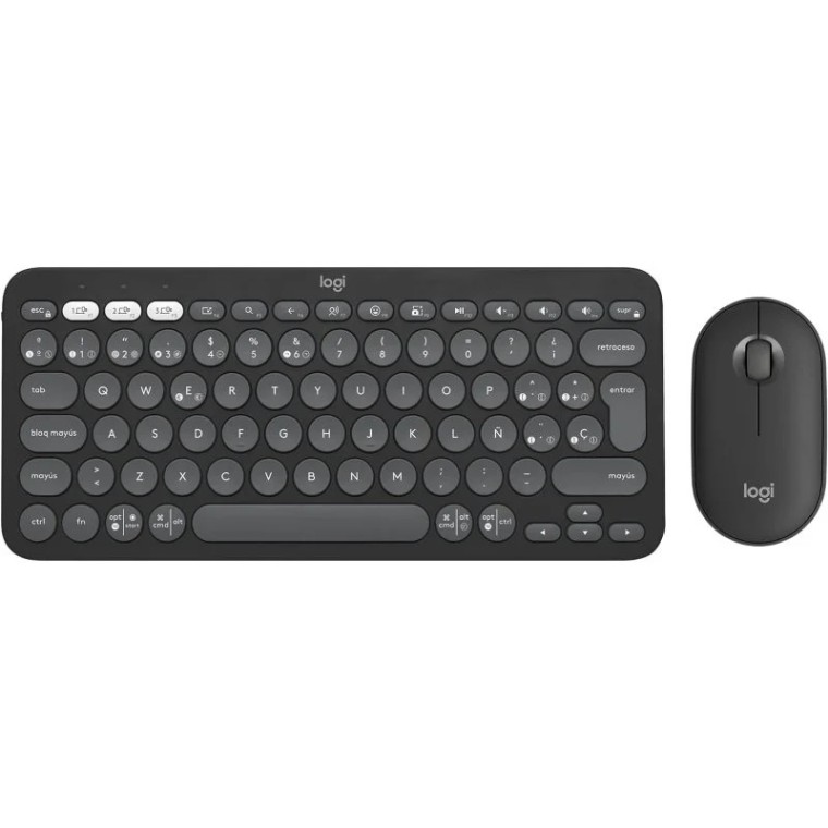 Logitech Pebble 2 Combo para macOS y PC Teclado + Ratón Inalámbrico Grafito