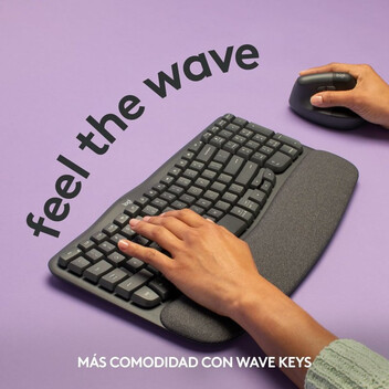 Logitech Wave Keys Teclado Inalámbrico Ergonómico Bluetooth Grafito Logitech Wave Keys Teclado Inalámbrico Ergonómico Bluetooth Grafito
