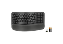 Teclado de membrana Logitech Wave Keys for Business Layout ES ergonómico inalámbrico con reposamuñec
