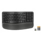 Teclado de membrana Logitech Wave Keys for Business Layout ES ergonómico inalámbrico con reposamuñec