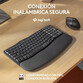Teclado de membrana Logitech Wave Keys for Business Layout ES ergonómico inalámbrico con reposamuñec