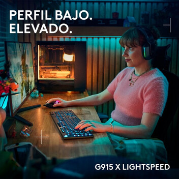 Logitech G915 X LIGHTSPEED Teclado Mecánico Gaming Inalámbrico GL Tactile PBT Negro