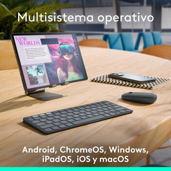 Logitech Keys-To-Go 2 Teclado Multidispositivo Inalámbrico Bluetooth Grafito Logitech Keys-To-Go 2 Teclado Multidispositivo Inalámbrico Bluetooth Grafito