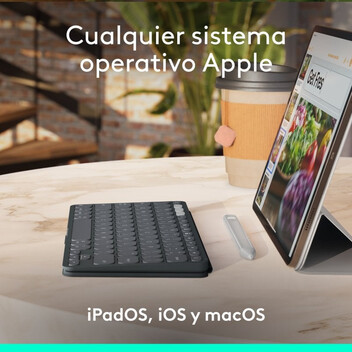 Logitech Keys-To-Go 2 para Apple Teclado Multidispositivo Inalámbrico Bluetooth Grafito