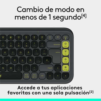 Logitech Pop Icon Keys teclado Inalámbrico Bluetooth Grafito
