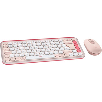 Logitech Pop Icon Combo Pack Teclado Ratón Inalámbrico Rosa