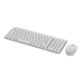 Teclado + ratón membrana Logitech MK250 Layout ES inalámbrico compacto blanco
