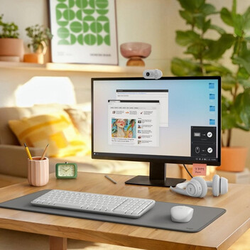 Teclado + ratón membrana Logitech MK250 Layout ES inalámbrico compacto blanco