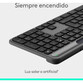 Teclado Inalámbrico Logitech Signature Slim Solar+ Layout ES Grafito Teclas Personalizables