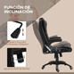 Vinsetto Silla De Masaje Reclinable Con 6 Puntos De Masaje 68x72x110-120cm Negro