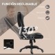 Vinsetto Silla De Masaje Reclinable Con 6 Puntos De Masaje 68x72x110-120cm Negro