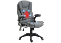 Vinsetto Silla De Masaje Reclinable Con 6 Puntos De Masaje 68x72x110-120 Cm Gris