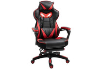 Vinsetto Silla Ergonómica con Reposapiés Roja/Negra Vinsetto Silla Ergonómica con Reposapiés Roja/Negra