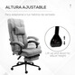 Vinsetto Silla De Oficina Reclinable Con Altura Ajustable 66x76x116-124 Cm Gris Vinsetto Silla De Oficina Reclinable Con Altura Ajustable 66x76x116-124 Cm Gris