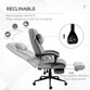 Vinsetto Silla De Oficina Reclinable Con Altura Ajustable 66x76x116-124 Cm Gris Vinsetto Silla De Oficina Reclinable Con Altura Ajustable 66x76x116-124 Cm Gris