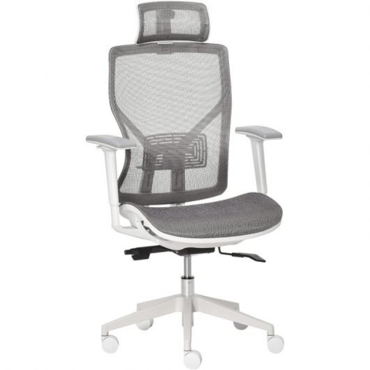 Vinsetto Silla de Oficina Ergonómica con Reposacabezas Gris