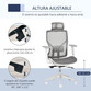 Vinsetto Silla de Oficina Ergonómica con Reposacabezas Gris Vinsetto Silla de Oficina Ergonómica con Reposacabezas Gris