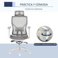 Vinsetto Silla de Oficina Ergonómica con Reposacabezas Gris Vinsetto Silla de Oficina Ergonómica con Reposacabezas Gris