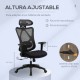 Vinsetto Silla de Oficina Ergonómica con Altura Ajustable Negra