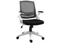 Vinsetto Silla de Oficina Reposabrazos Abatibles Negro/Blanco Vinsetto Silla de Oficina Reposabrazos Abatibles Negro/Blanco