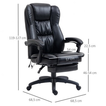 Vinsetto Silla de Oficina Giratoria con Altura Ajustable Masaje y Control Remoto Negra Vinsetto Silla de Oficina Giratoria con Altura Ajustable Masaje y Control Remoto Negra